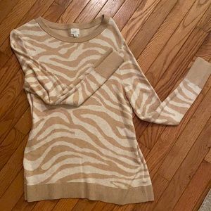 Tan & lighter tan zebra sweater